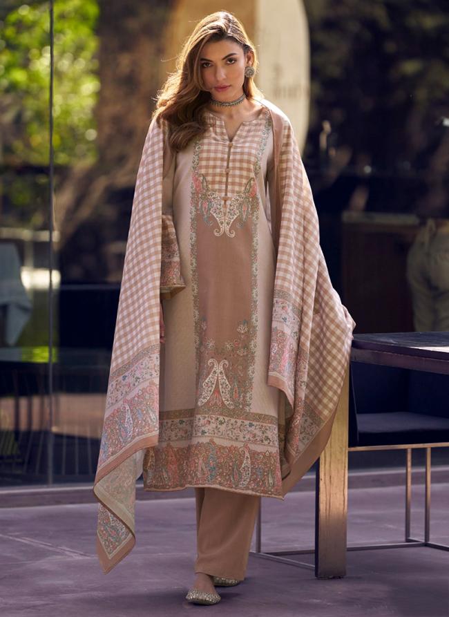 Lawn Cotton Beige Casual Wear Digital Printed Straight Suit